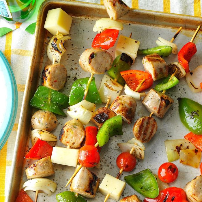 Italian Sausage and Provolone Skewers recipe