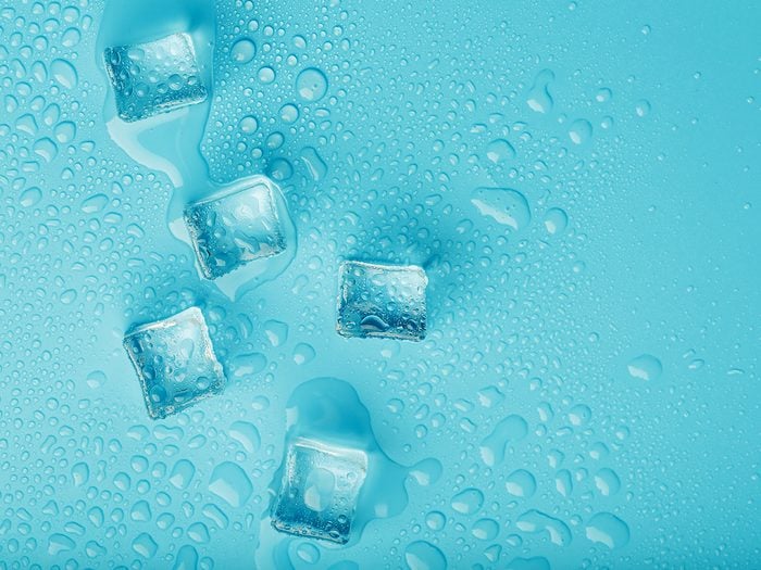 Ice cubes melting