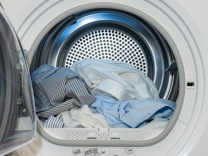 Laundry hacks - clothes in dryer