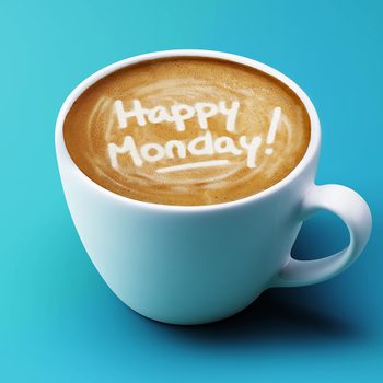 Monday jokes - happy Monday coffee cup