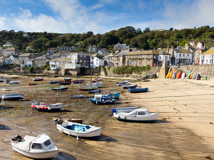 Ocean words - low tide in Cornwall port