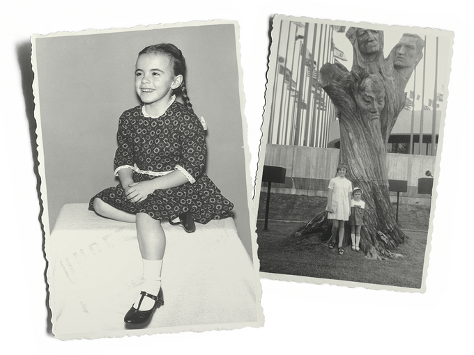 The author at age 6 (left) and attending Expo 68 at age 12
