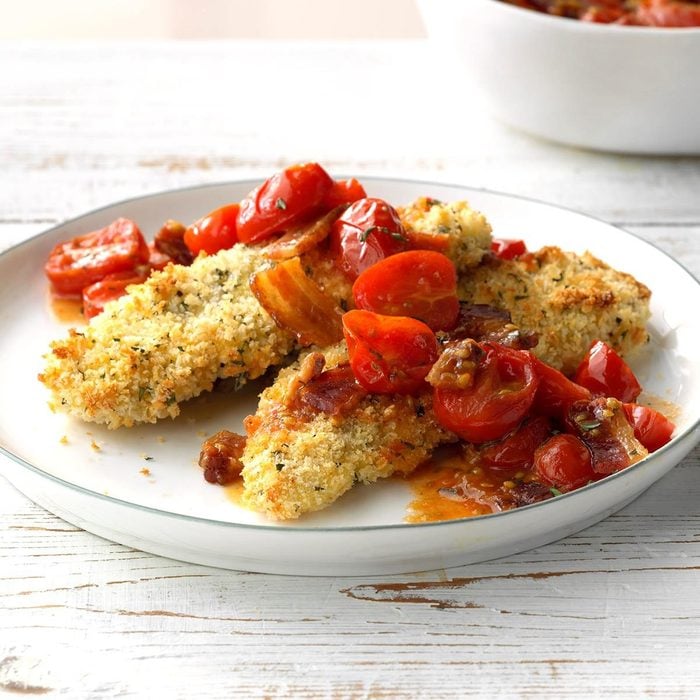 Summer Chicken Recipes - Baked Chicken with Bacon-Tomato Relish