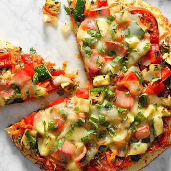 Summer vegetarian meals - Garden Fresh Grilled Veggie Pizza recipe