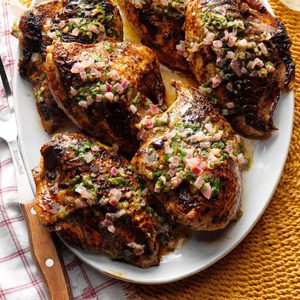 Spiced Grilled Chicken with Cilantro Lime Butter