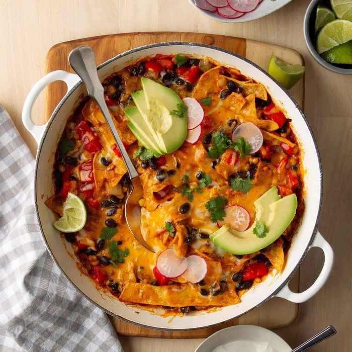 Summer Vegetarian Meals - Vegetarian Skillet Enchiladas