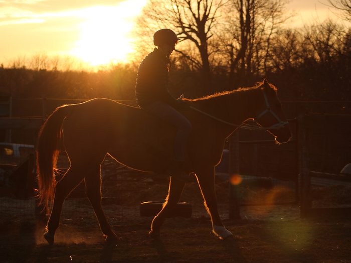 Sunset pictures - horseback riding
