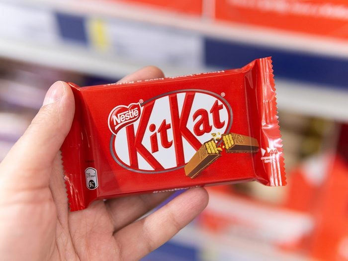 What does Kit Kat stand for - Kit Kat red chocolate bar sale in supermarket