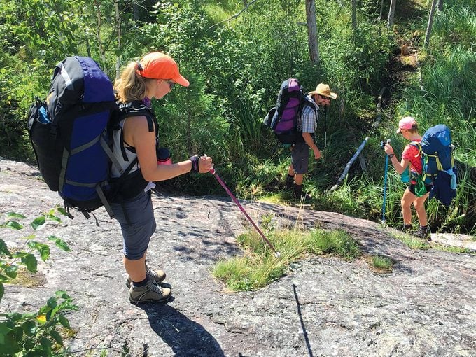 Whiteshell Provincial Park - Family hiking the Mantario Trail
