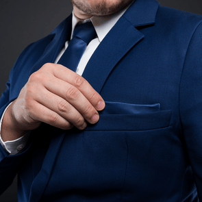 Suit Pockets Sewn Suit - Man wearing suit