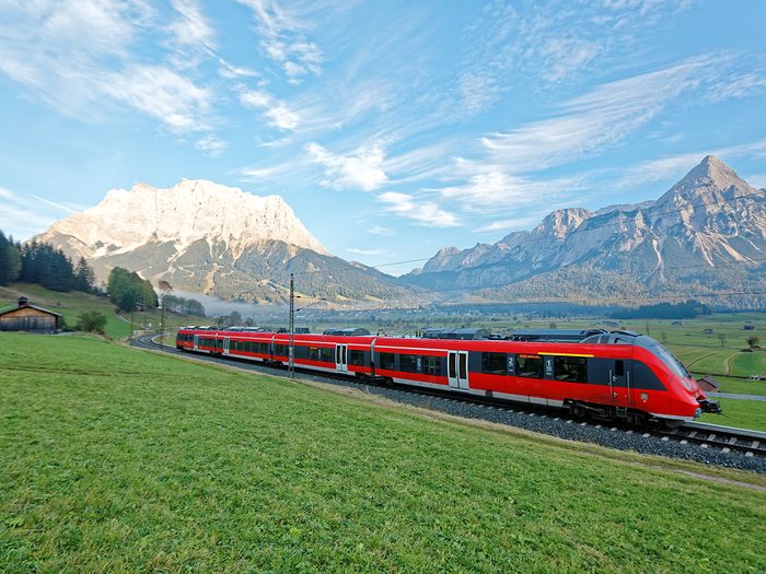 Budget travel tips - train through Austrian countryside