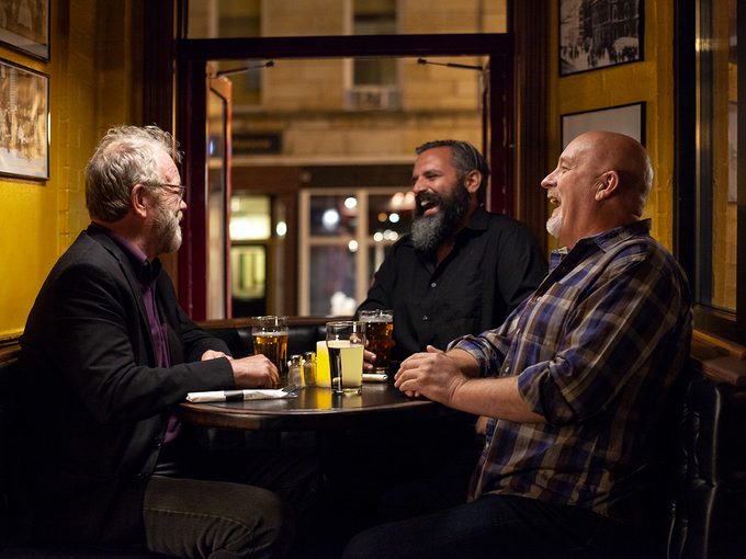 Newfoundland Sayings - Three Men Enjoying A Pint