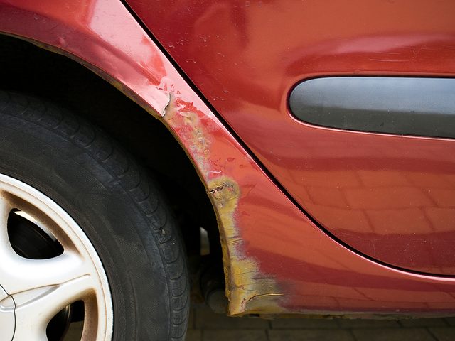 things you should never do to your car - Rust is eating away vehicles' wheel arch, problem in older cars