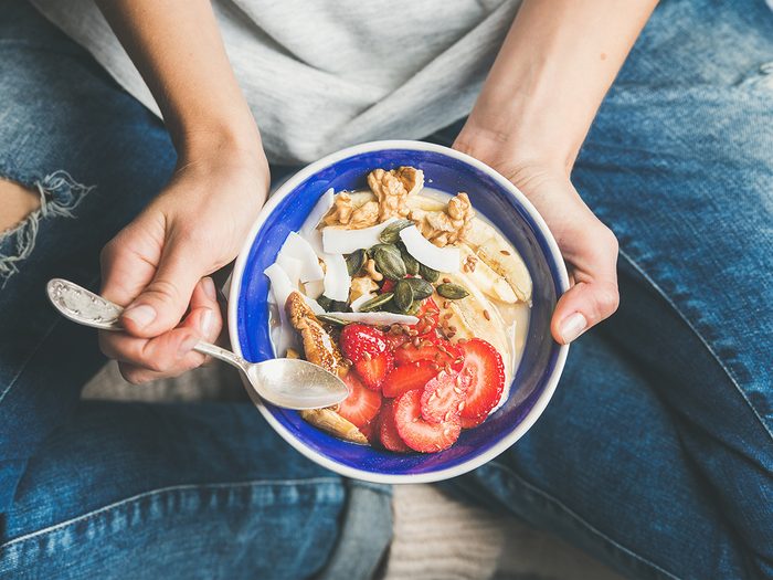 Weight loss for diabetics - healthy breakfast bowl