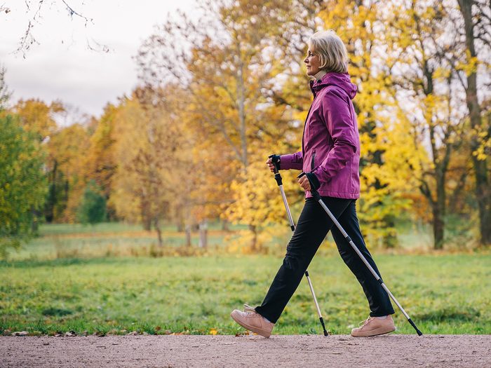 Weight loss for diabetics - mature woman walking