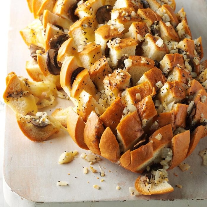 Thanksgiving appetizers - Swiss Mushroom Loaf