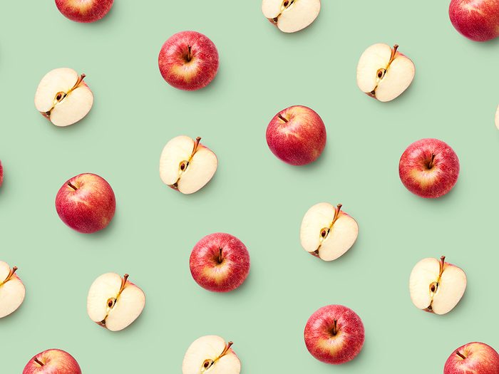 Apples in pattern