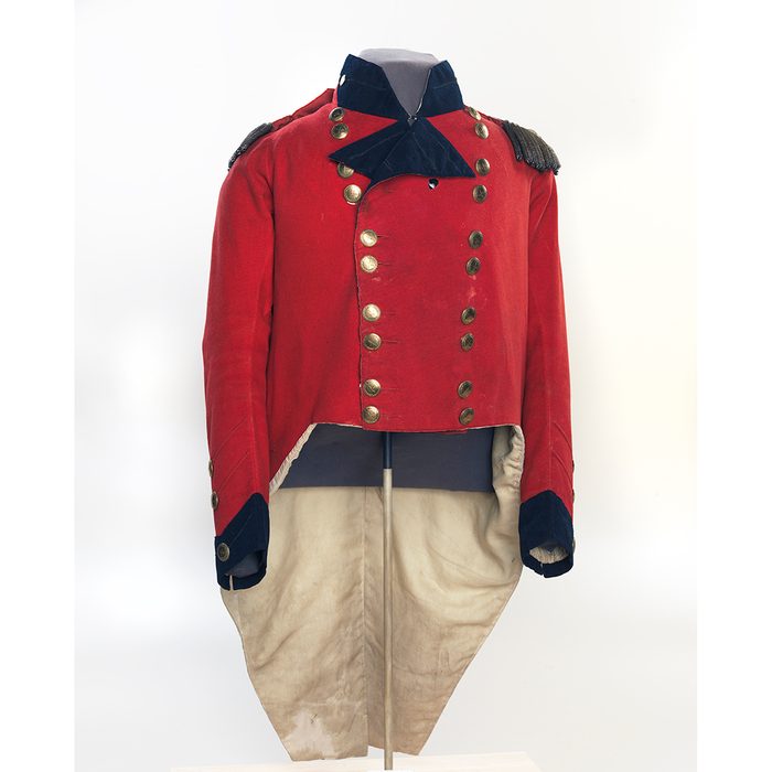Canadian artifacts - Sir Isaac Brock's coat with bullet hole