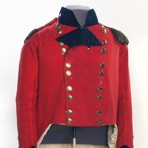 Canadian artifacts - Sir Issac Brock coat with bullet hole