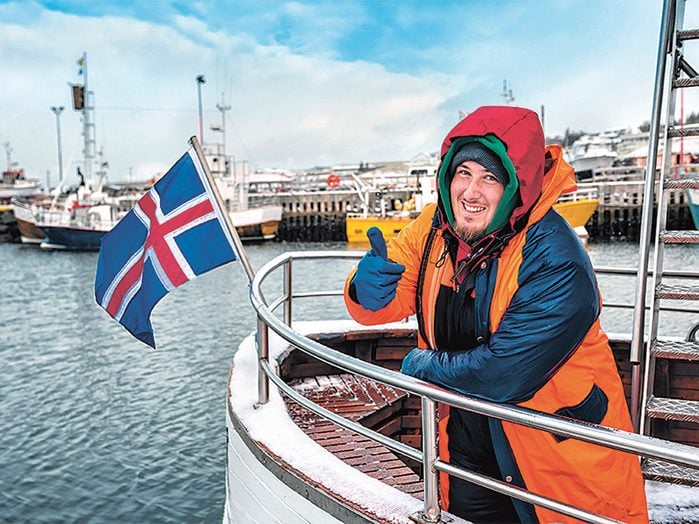 Icelandic fisherman on a boat