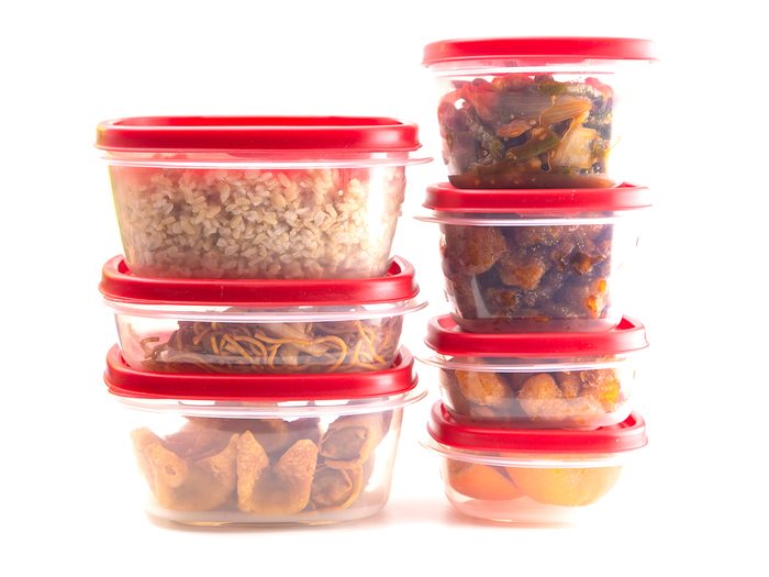 Leftovers in containers