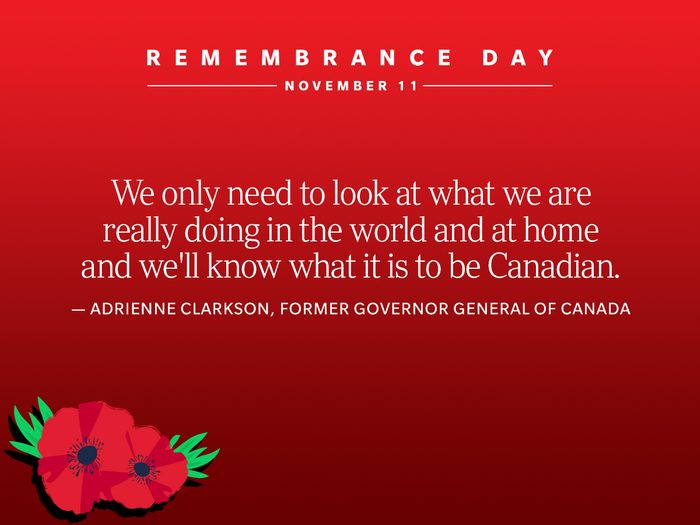 Remembrance Day Quotes - Adrienne Clarkson