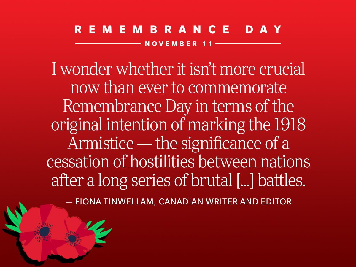 Remembrance Day Quotes - Fiona Tinwei Lam