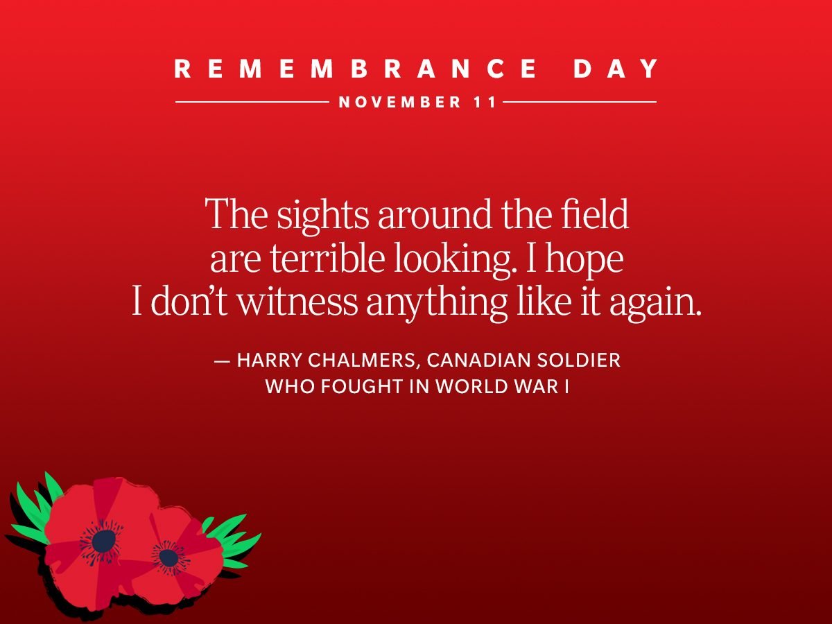 Remembrance Day Quotes - Harry Chalmers