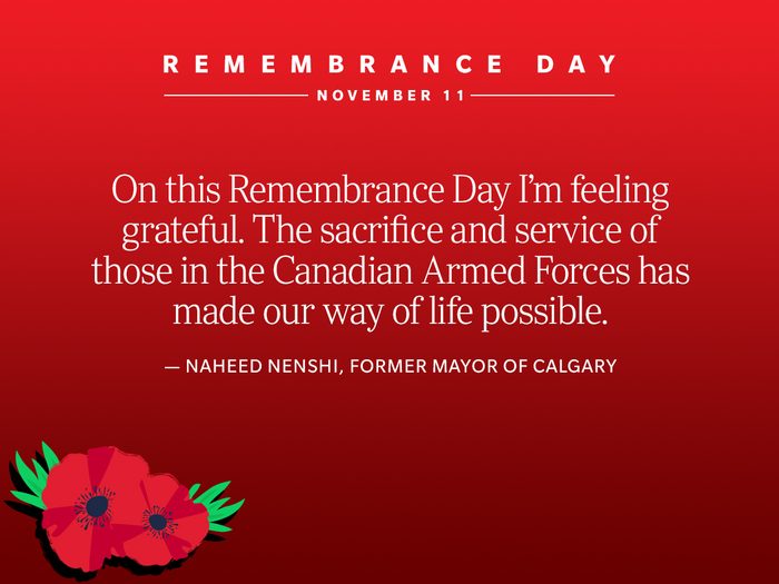 Remembrance Day Quotes - Naheed Nenshi