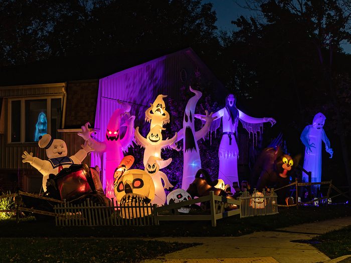 Scary things - house with Halloween decorations