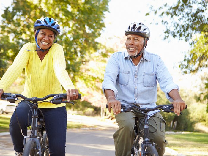 How to buy a bike - mature couple riding bicycles