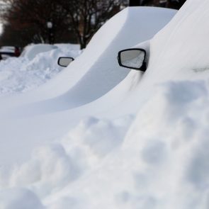 Worst snowstorm in Canada - cars buried under snow