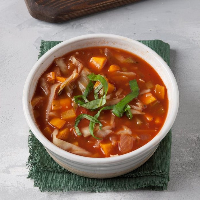 slow cooker soup recipes - Vegan Cabbage Soup Exps Ft19 245341 F 0911 1 2
