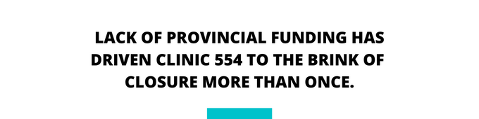 Abortion Access New Brunswick Quote - LACK OF PROVINCIAL FUNDING HAS DRIVEN CLINIC 554 TO THE BRINK OF CLOSURE MORE THAN ONCE.