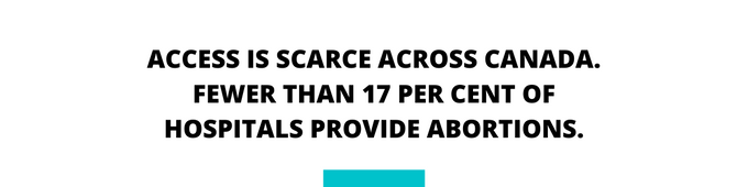 Abortion Access New Brunswick Quote - ACCESS IS SCARCE ACROSS CANADA. FEWER THAN 17 PER CENT OF HOSPITALS PROVIDE ABORTIONS.