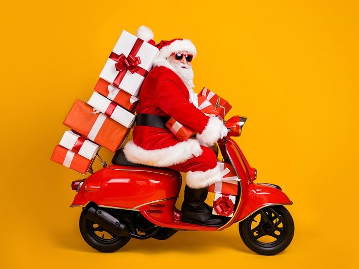 Holiday jokes - Santa on Vespa