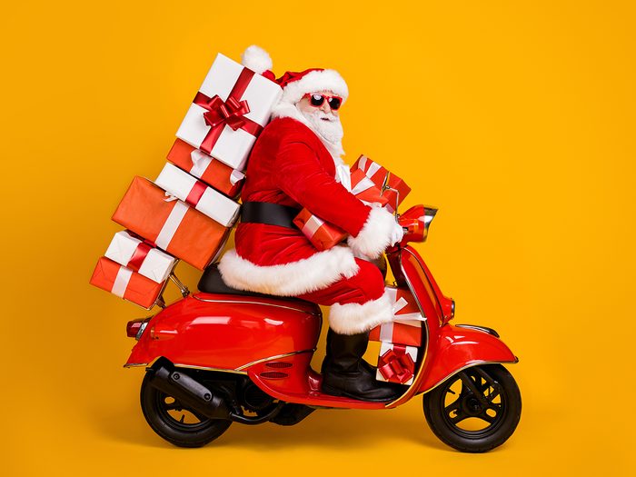 Holiday jokes - Santa on Vespa