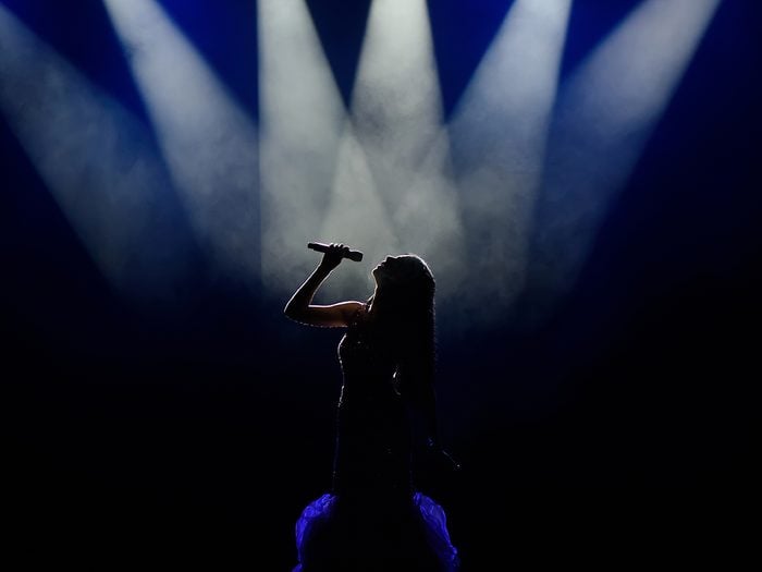 Pop singer in spotlight