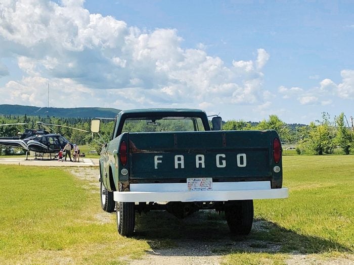Fargo Forestry Truck in an Alberta field
