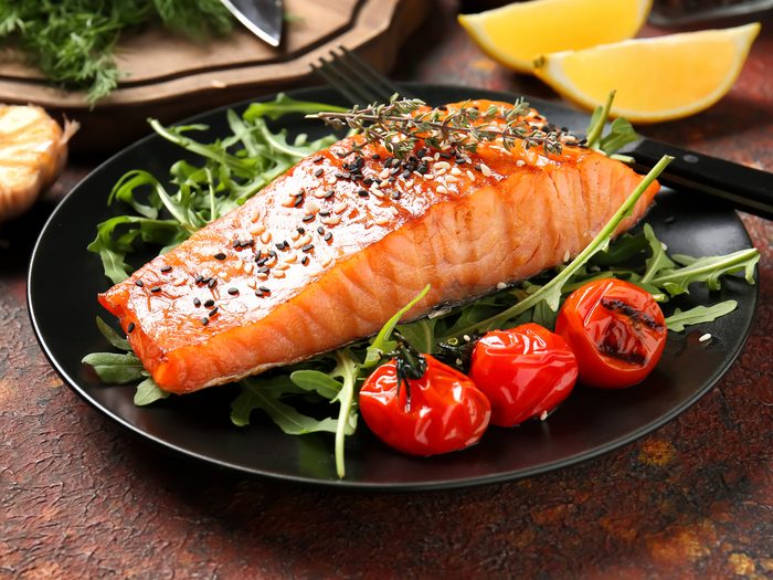 Healthiest fish -a piece of salmon