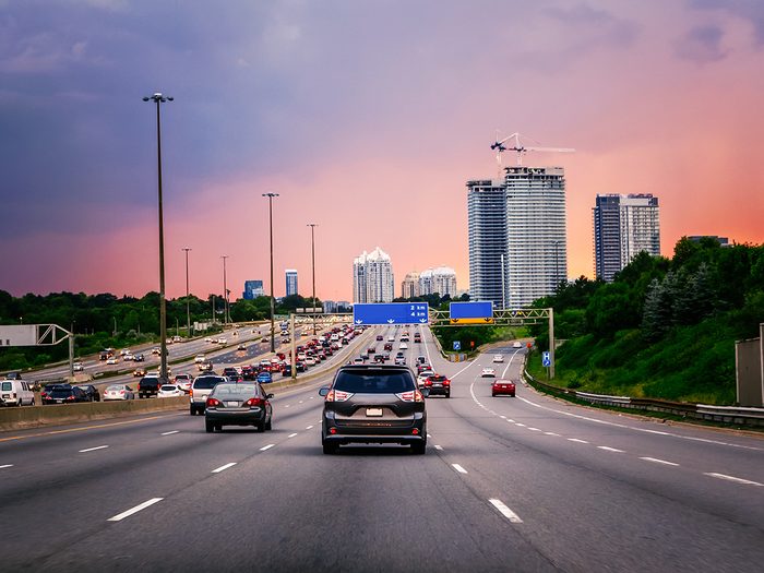 Highway driving in Toronto