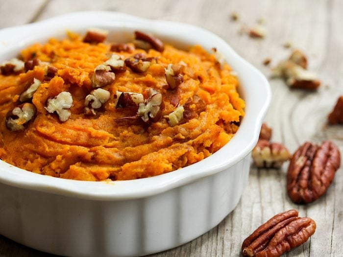 Holiday cooking - mashed sweet potatoes