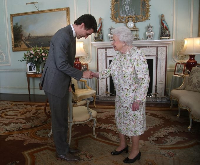 Canadian Prime Minister Justin Trudeau and Queen Elizabeth II