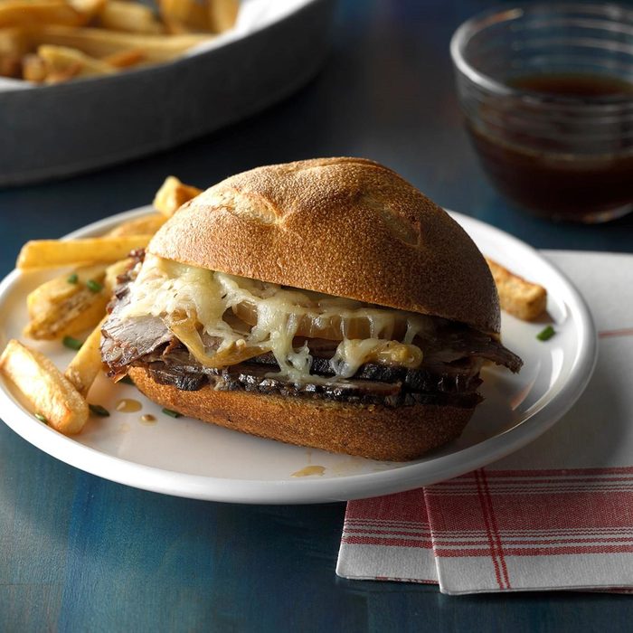 French Dip Sandwich With Onions Feature