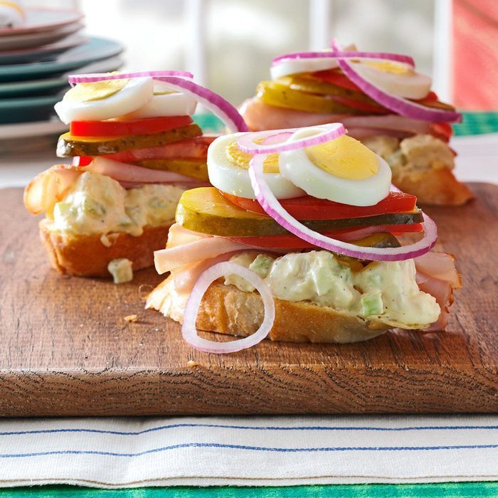 easy ways to upgrade your sandwich - Ham & Potato Salad Sandwiches Feature