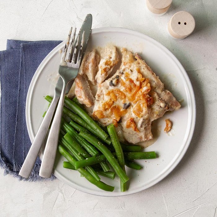 winter casserole recipes - Baked Smothered Pork Chops