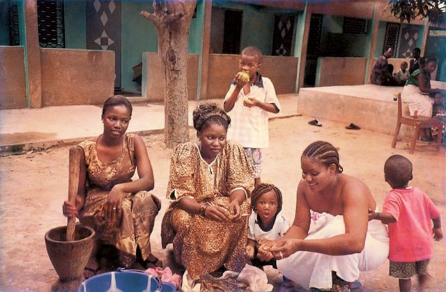 A childhood photo of the author, Toufah Jallow, and her family.