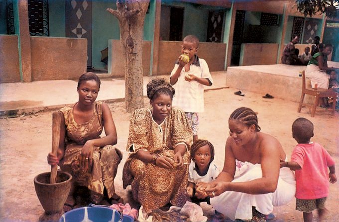 A childhood photo of the author, Toufah Jallow, and her family.