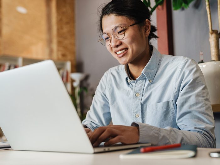 Man using laptop