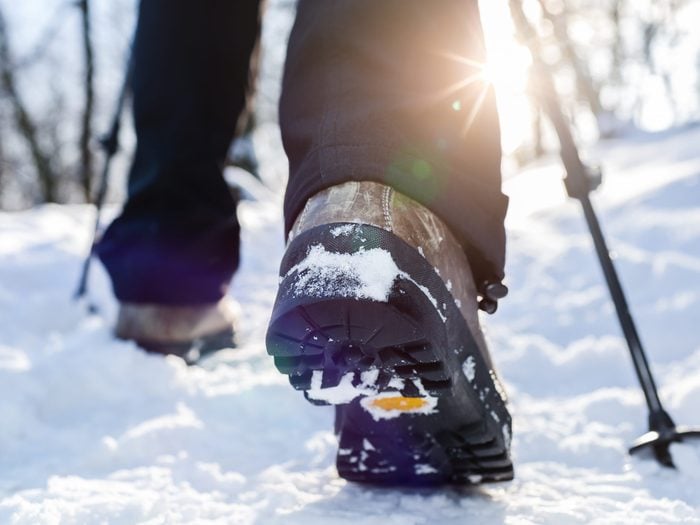 Health benefits of cold weather - winter hiking boots